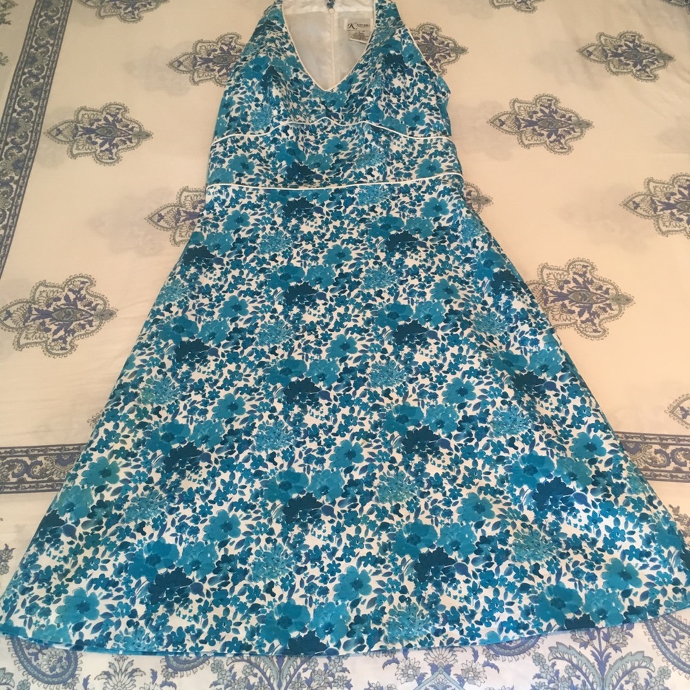 Preppy Blue Sundress with tiny stain as shown
